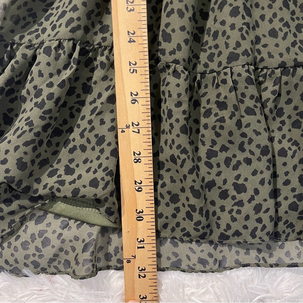 Anthropologie Sadie & Sage Olive Leopard Print Mini Dress Womens Size Small - Picture 6 of 8